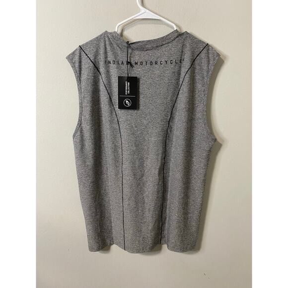 Indian Motorcycle Men's Performance Collection Athlete Tank, Gray Size Large - Picture 2 of 2
